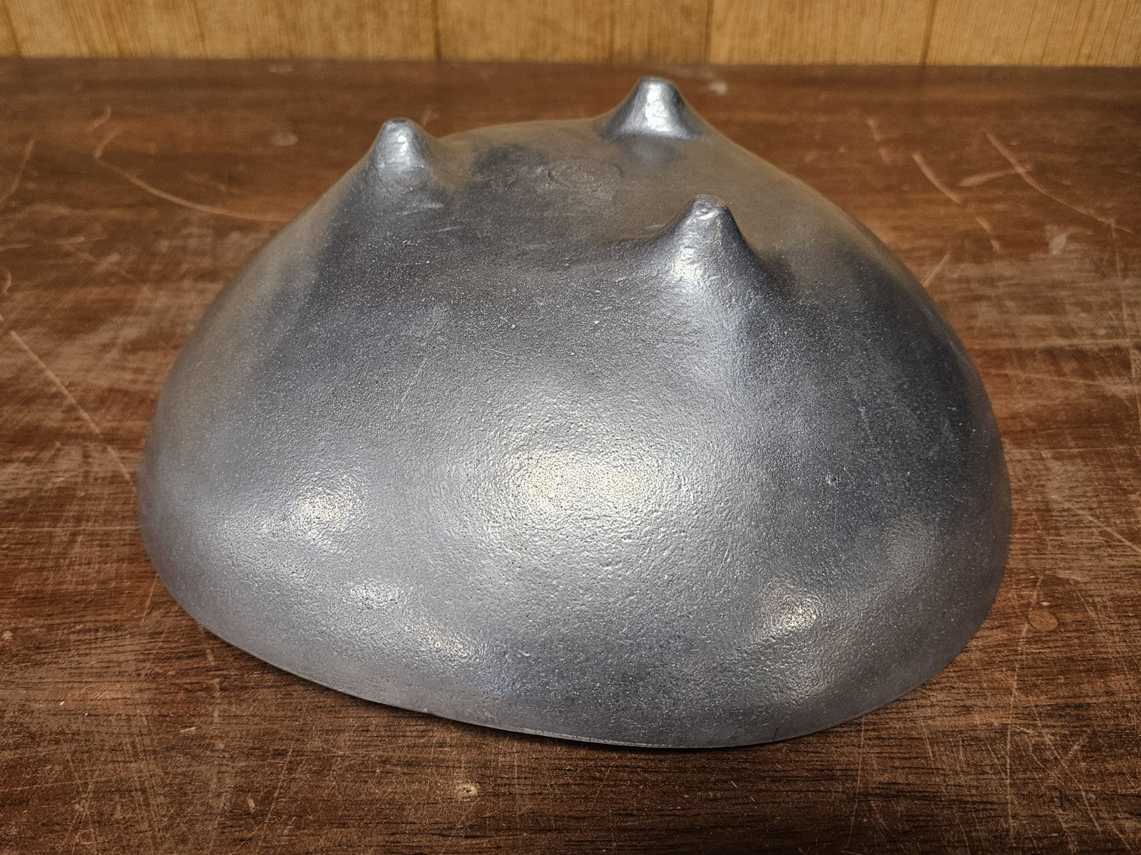 MCM Bruce Fox Design Aluminum Metal Biomorphic Footed Bowl 12.75 In
