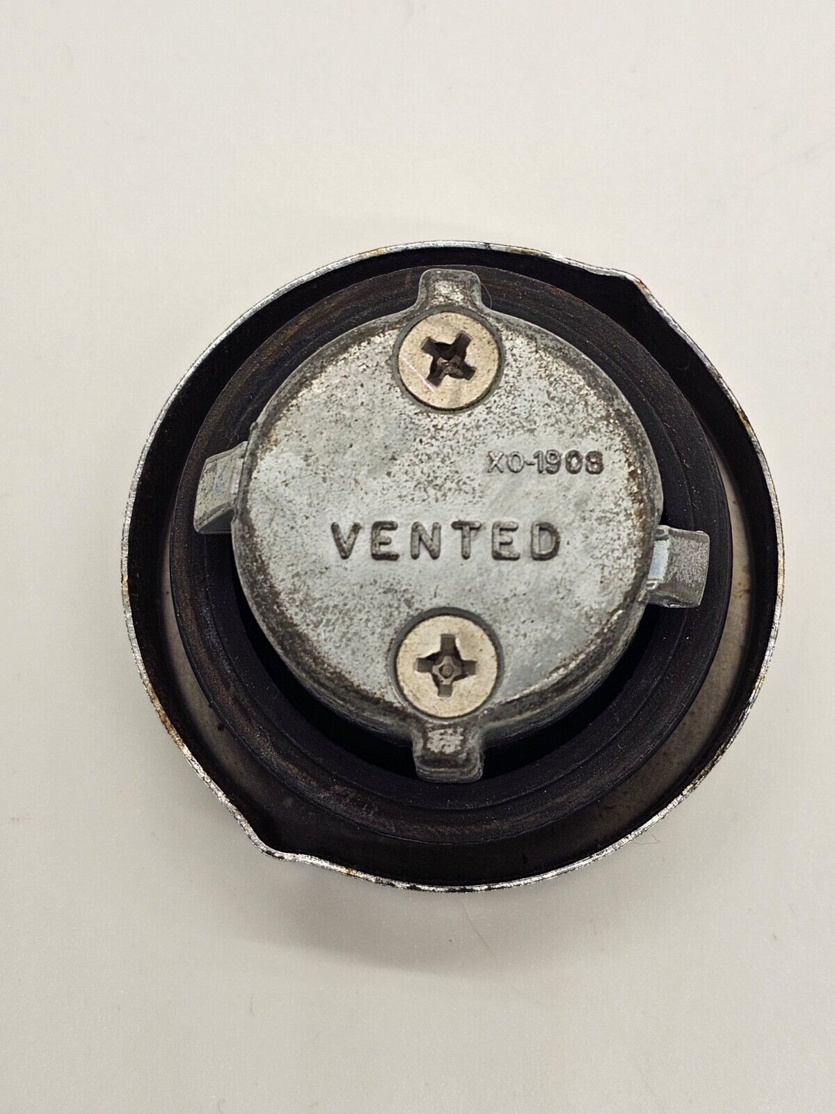 Vtg 1974 Husqvarna Motorcycle Vented Chrome Locking Gas Cap XO-1908 