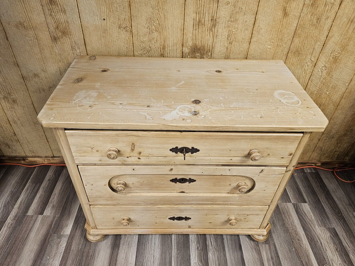 Reproduction English Antique Pine Chest Of 3 Drawers By Great British Pine Mine