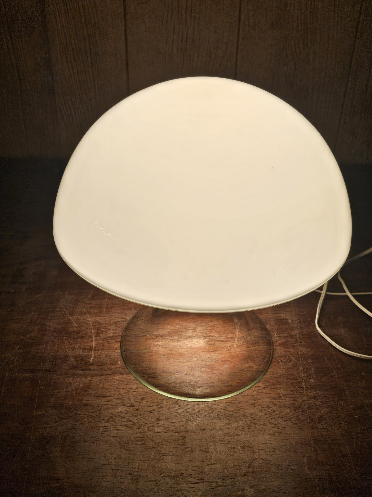 MCM Postmodern Italian Murano Glass Mushroom Table Lamp Gino Vistosi 14.5" Tall
