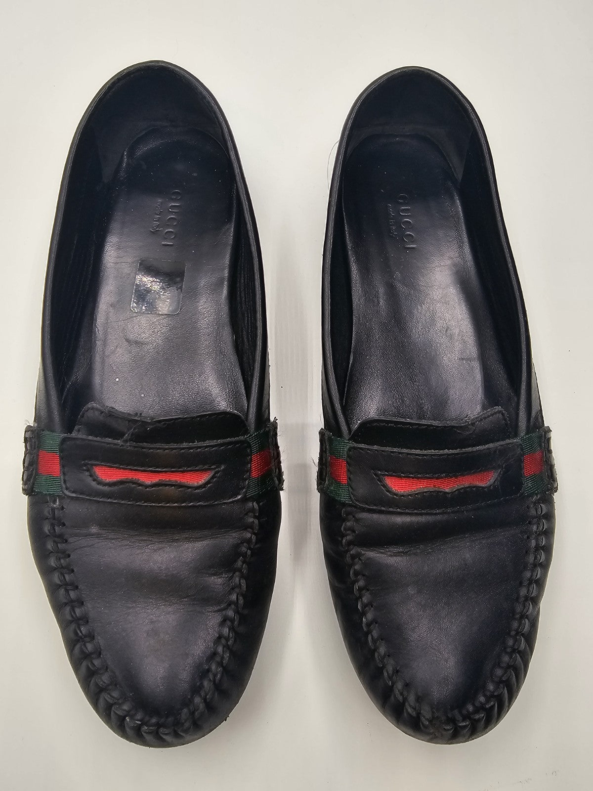 Gucci Moccasins Loafers Flats Size 35.5 Used Black Some Wear