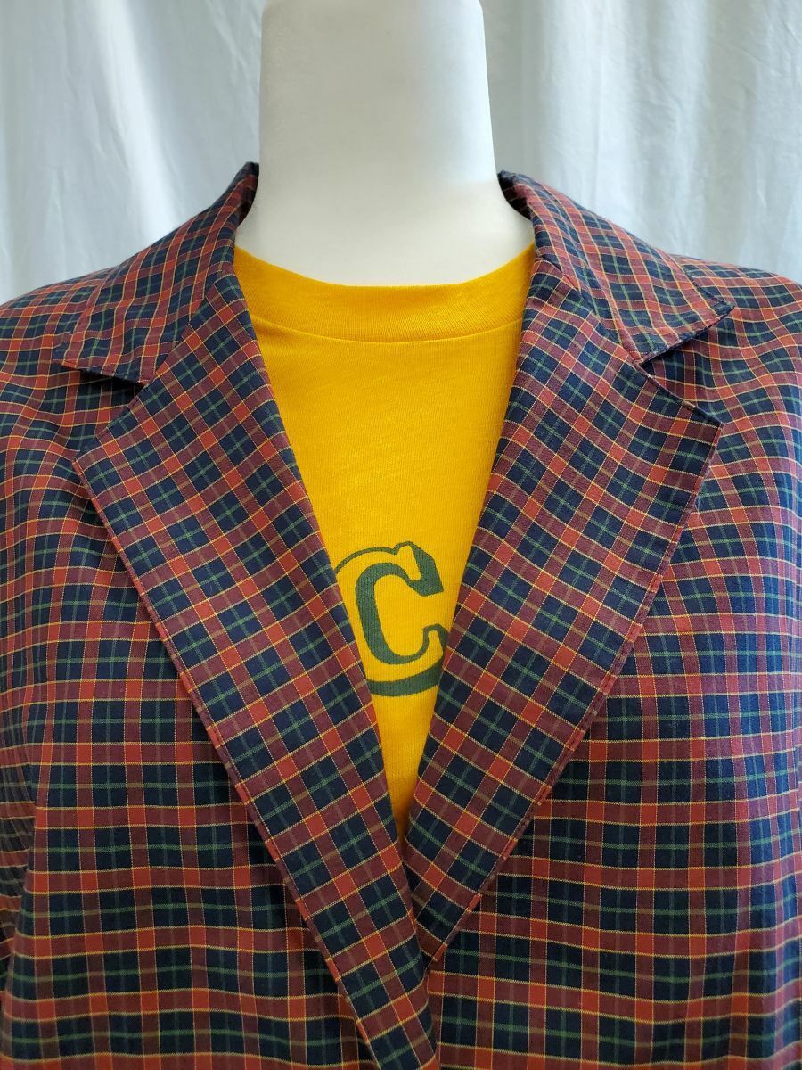 Vintage Talbots 1970s - 1980s Plaid Blazer Jacket Women's