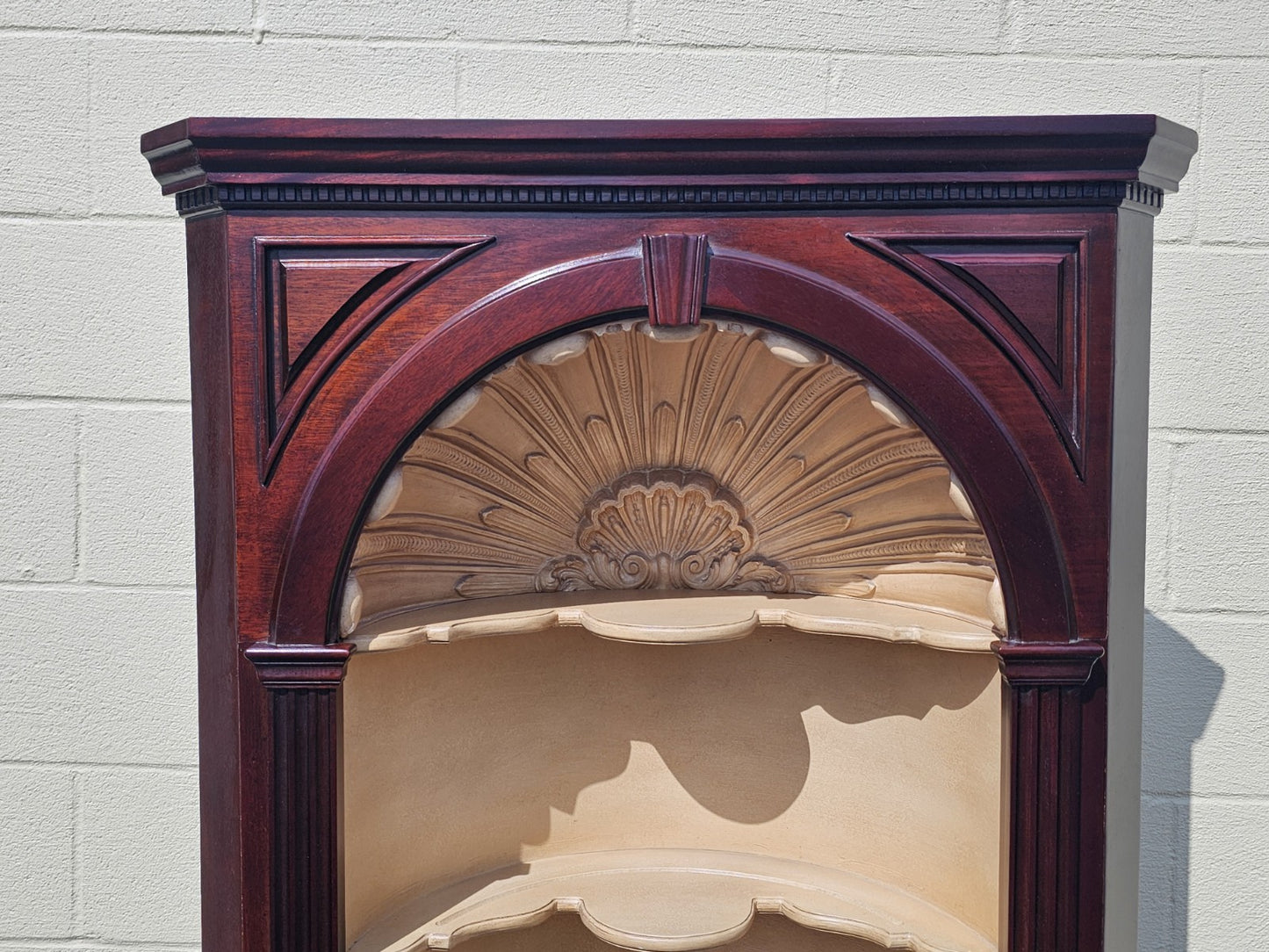 Vtg French Country Louis XV Style Wall Hanging Display Shelf W Scallop Shell