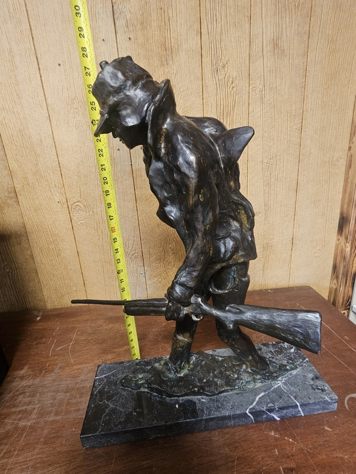 George Northrup "Out Of The Marsh" #5 Duck Hunter Bronze Sculpture 66 Pounds 