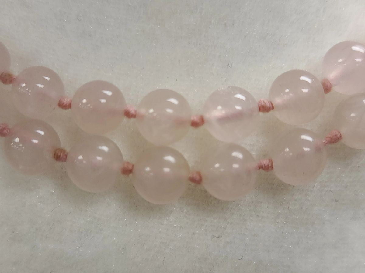 Pink Quartz Love Gemstone Beaded Necklace