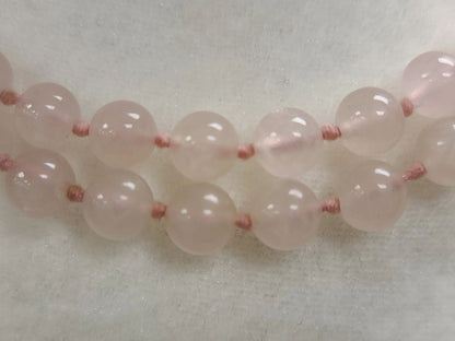 Pink Quartz Love Gemstone Beaded Necklace