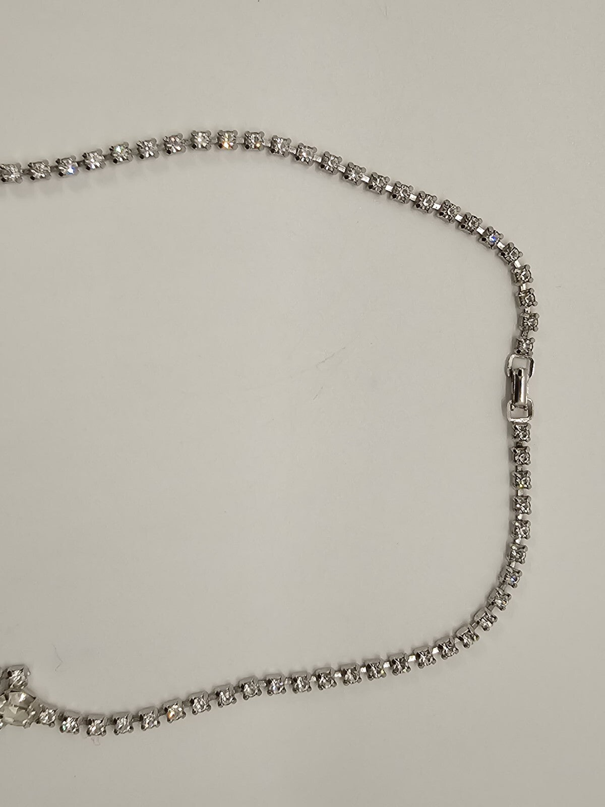 Vintage Sparkly Rhinestone Statement Necklace Choker 16 Inch High Quality 