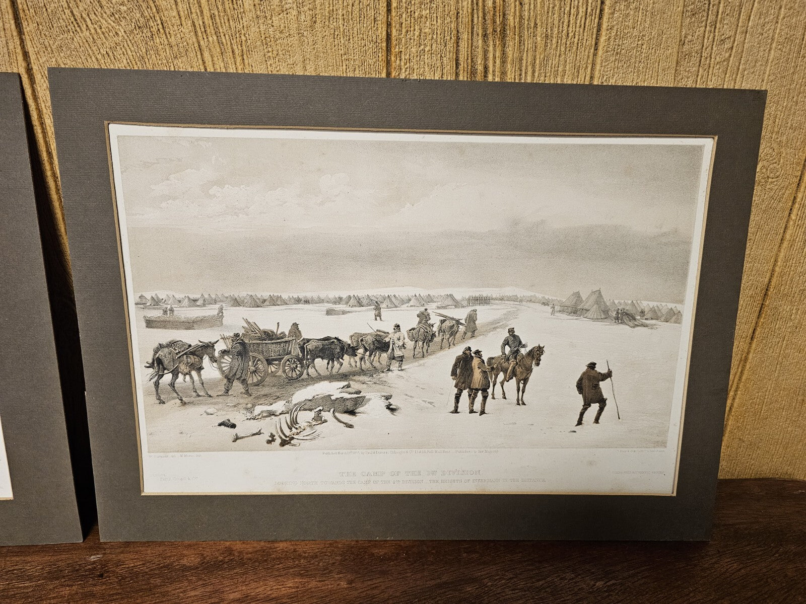 William Simpson 1850s Lithograph Pair Of The Crimean War In The East 
