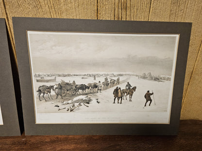 William Simpson 1850s Lithograph Pair Of The Crimean War In The East 