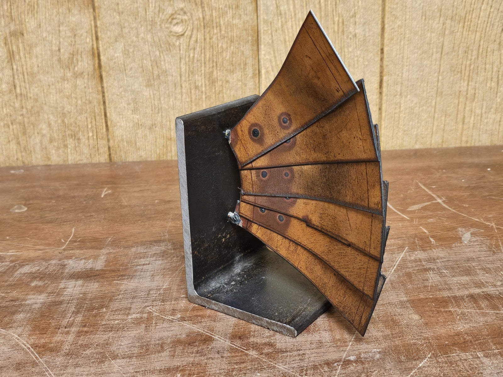Vtg Handmade Fish Bookends Metal & Steel 16 Inches 7 Pounds