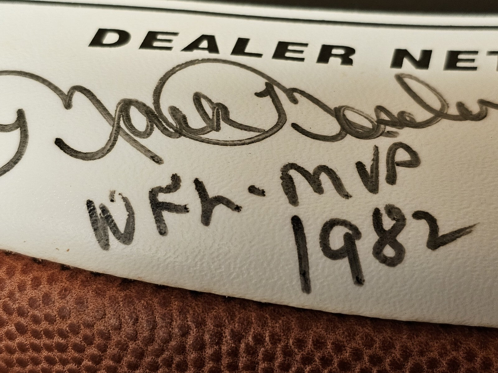 Mark Mosley #3 1982 MVP & Darrell Green #28 Signed Auto Autographed Football