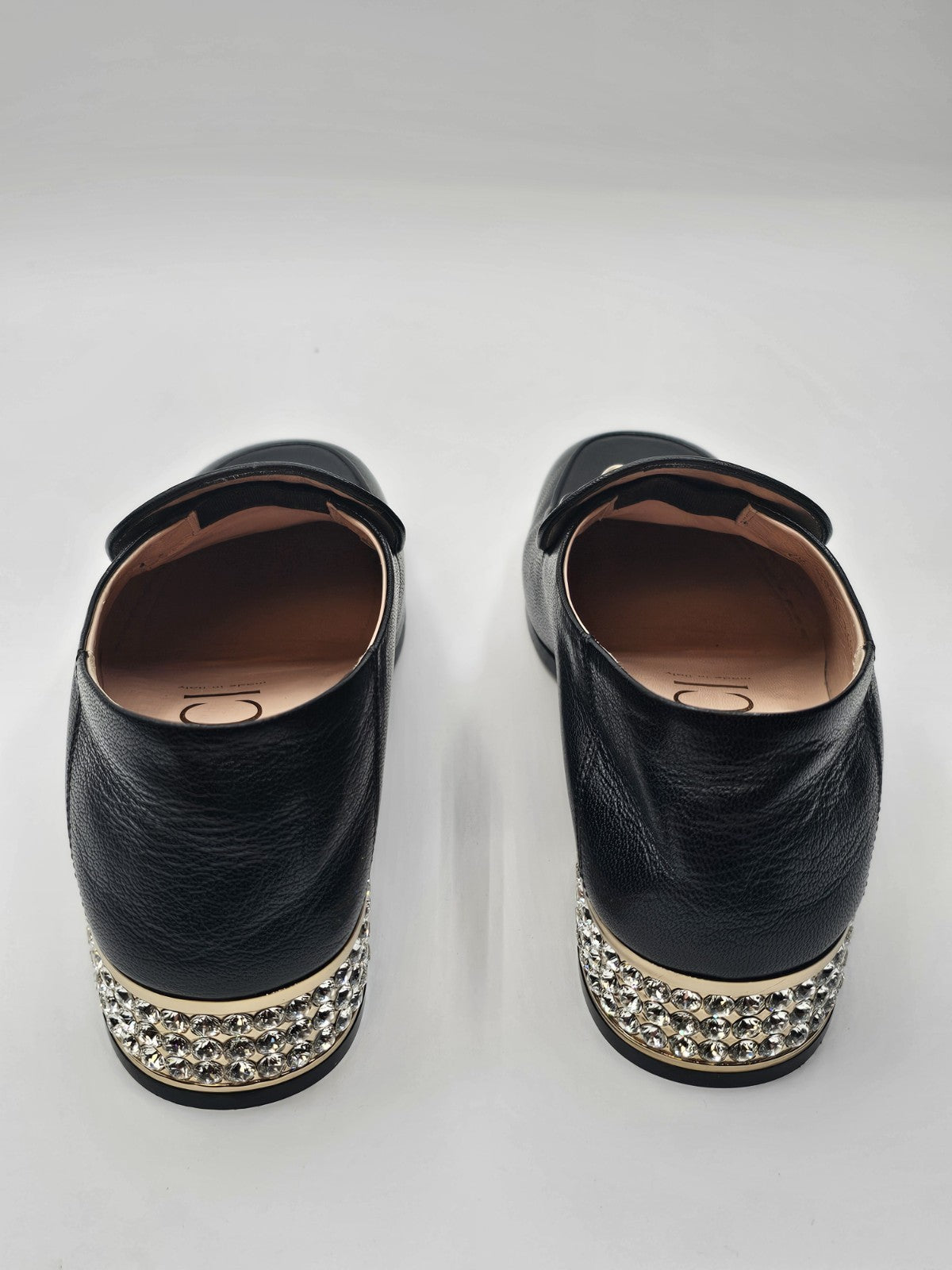 Gucci Horsebit Leather Loafers Mules With Crystals Size 36.5 Gently Used 