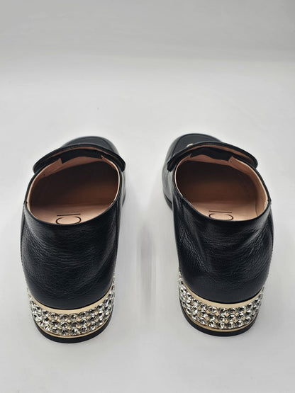 Gucci Horsebit Leather Loafers Mules With Crystals Size 36.5 Gently Used 