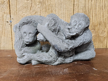 See Hear Speak No Evil Set 3x Monkey Statue |Reconstituted Stone Garden Ornament