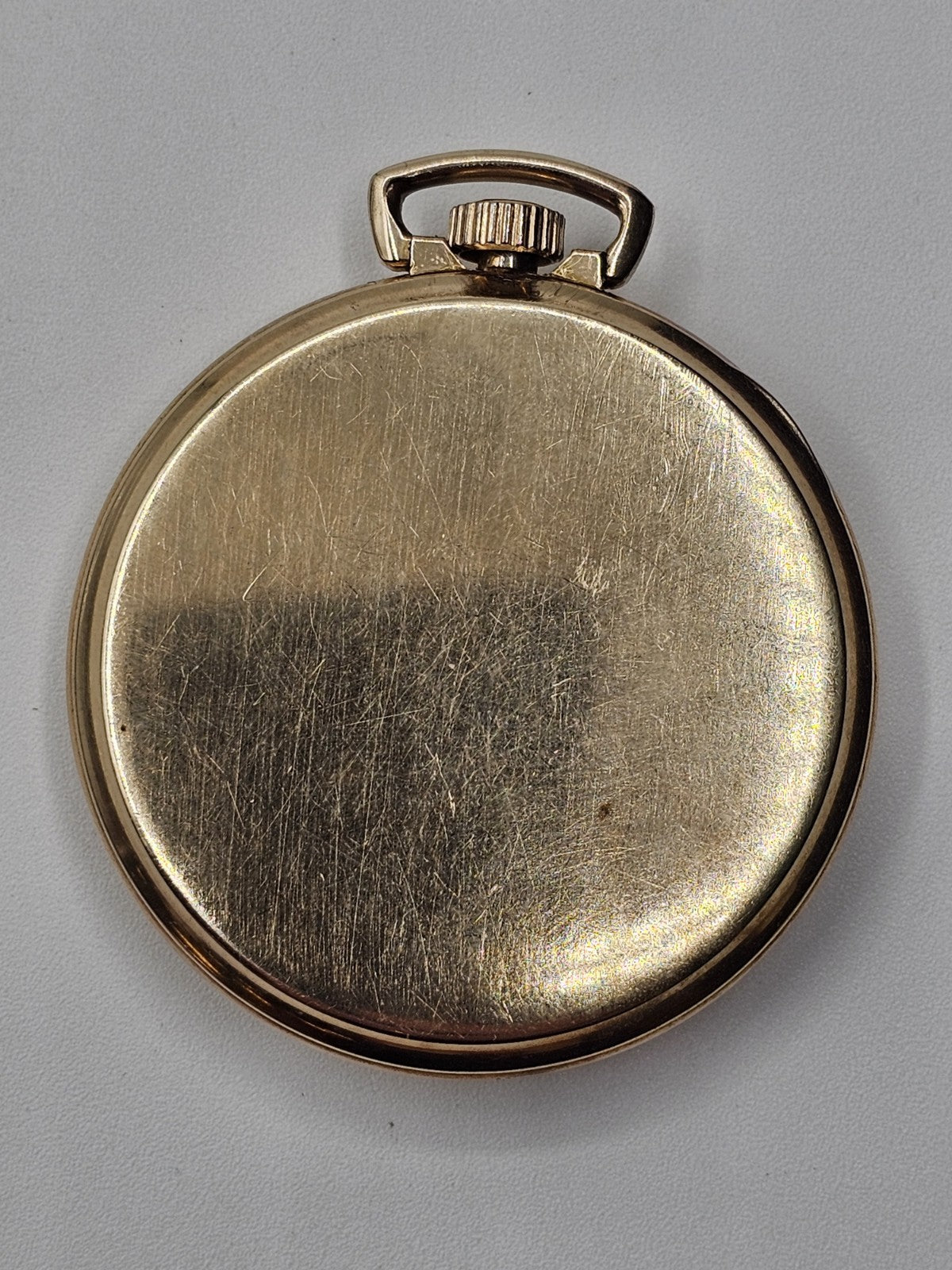 10k Gold Filled Gruen Verithin Pocket Watch Working Condition 