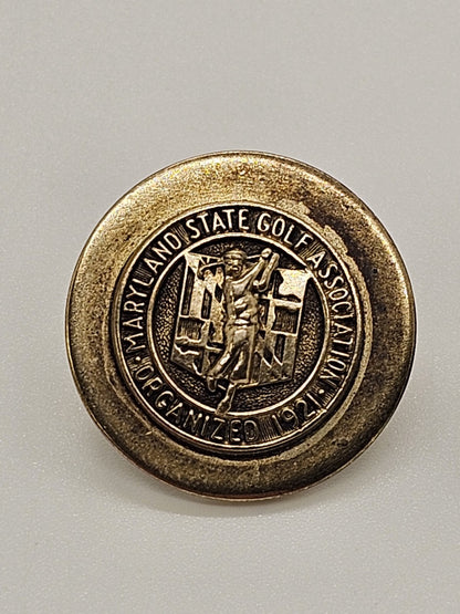 Vtg Stieff Sterling Button Pr Maryland State Golf Association Golf Buttons 17 Gr
