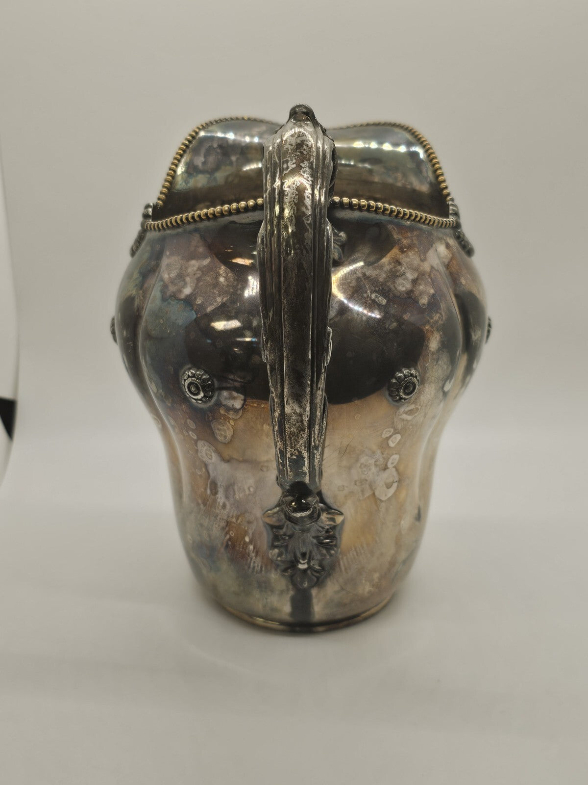 Vtg Simpson Hall Miller Silver Plated  Pitcher & Cup Compote Set Unpolished