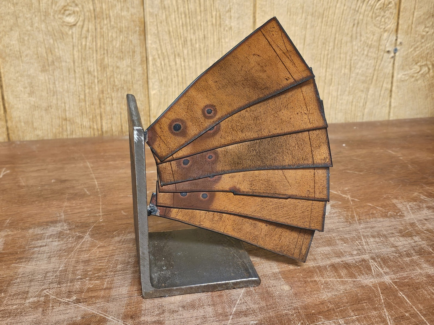 Vtg Handmade Fish Bookends Metal & Steel 16 Inches 7 Pounds