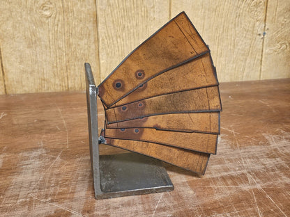 Vtg Handmade Fish Bookends Metal & Steel 16 Inches 7 Pounds