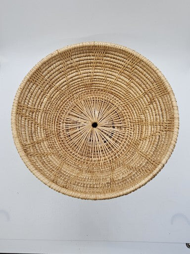 Native American? Hand Woven Lidded Coil Basket Great Quality 6" Tall X 8" Wide