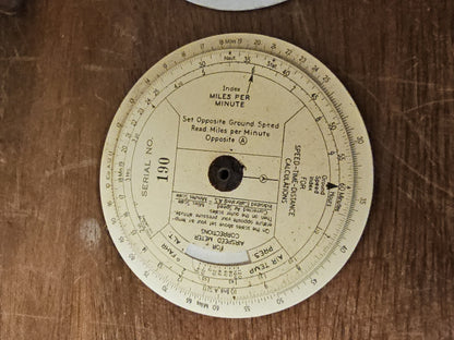 Vtg American Airlines Air Navigation True Air Speed Computer Slide-Rule Set Of 3