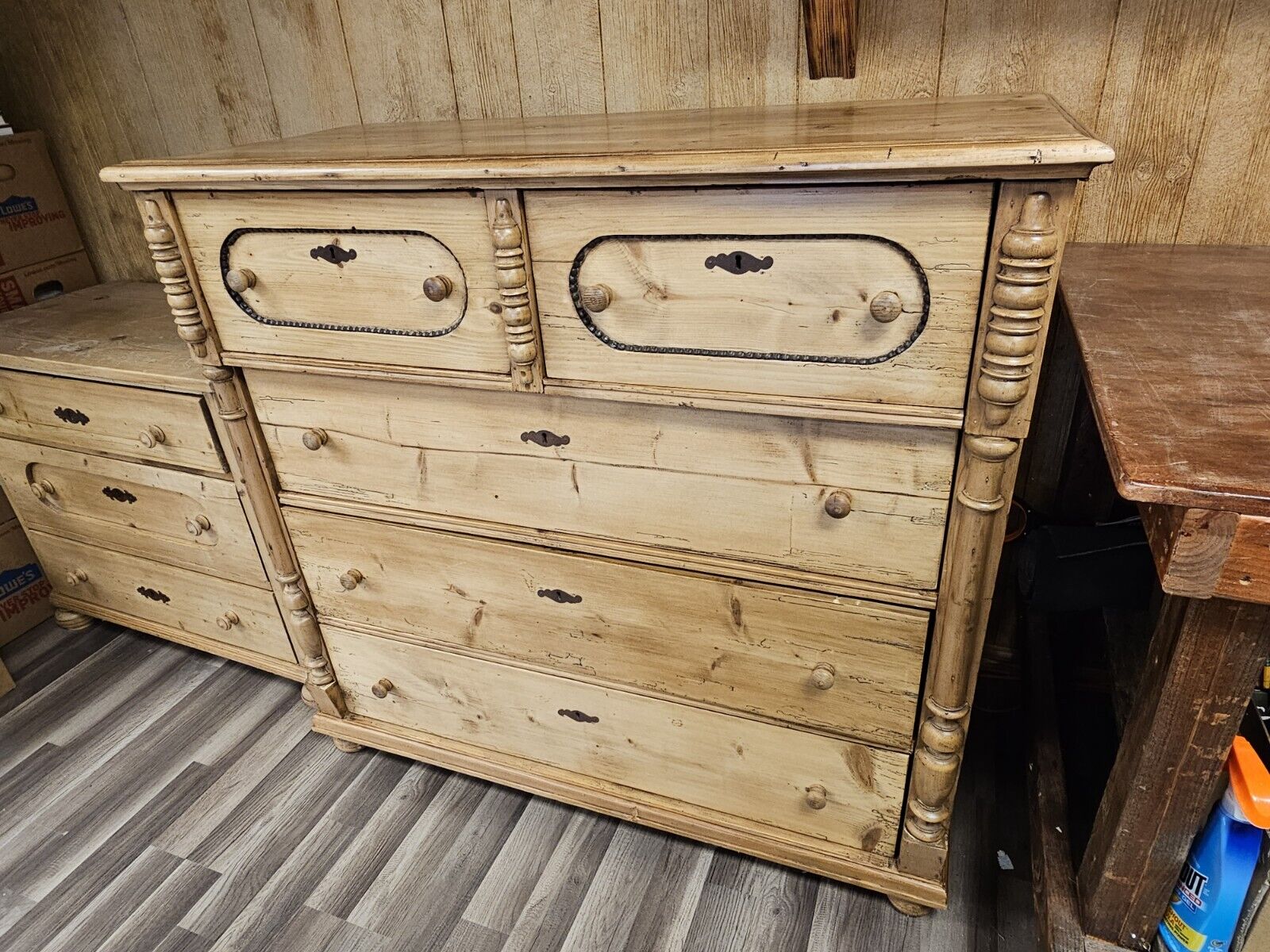 Reproduction Of Antique Pine Chest of 5 Drawers By Great British Pine Mine In MD