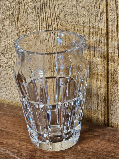 Baccarat Nadine Crystal Floral Vase 6.75” Tall Signed Baccarat France 4.5" Wide