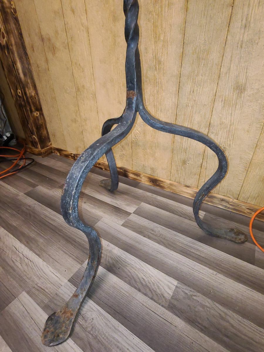 Hand Forged Wrought Iron Floor Candelabra (97" tall x 32" wide)