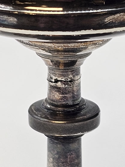 Reed & Barton Silver Plated Goblet Chalice Champagne Goblet Pair Very Ornate