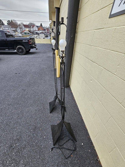 Hubbardton Forged Iron Contemporary Stasis Floor Lamp Pair 63 In Tall