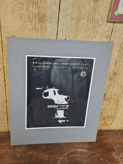 Original Artwork Of The Northern Pacific Railroad 1961 9964A Zephyr Locomotive 
