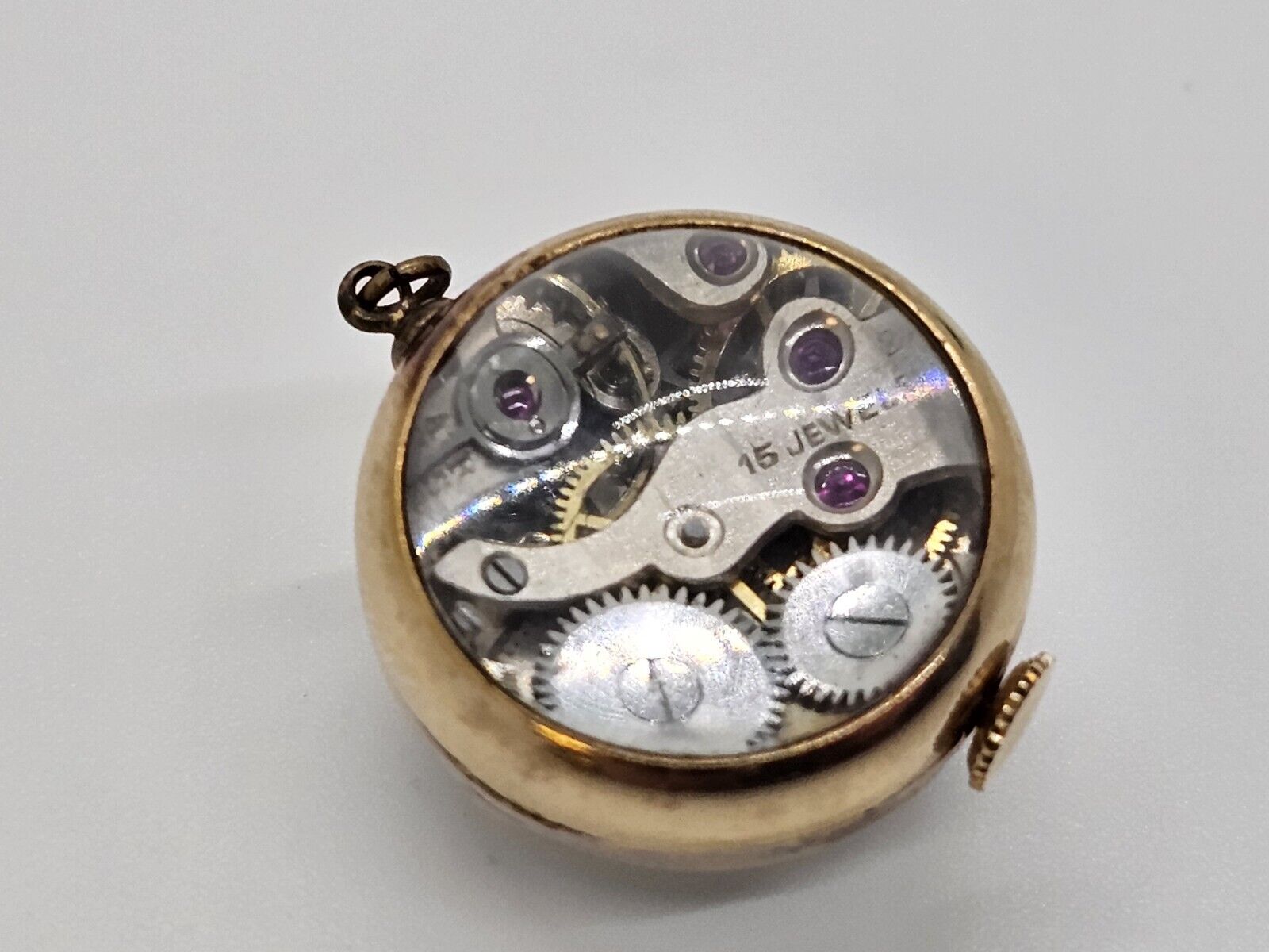 Lady's La Marne Spherical Mechanical Pocket Watch Nurses Watch Gold? 11 Grams