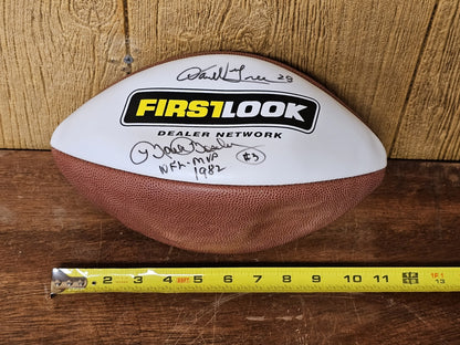 Mark Mosley #3 1982 MVP & Darrell Green #28 Signed Auto Autographed Football