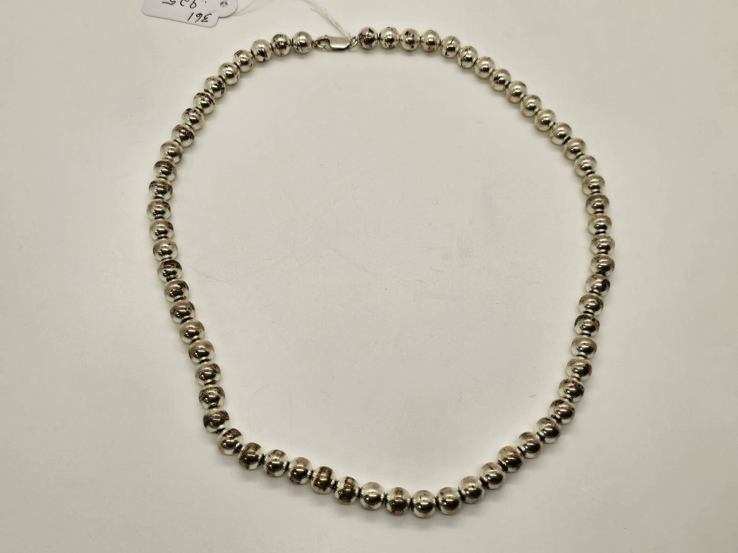 Vintage 925 Sterling Pearl Necklace 20.5 Inch Long 31.5 Grams 