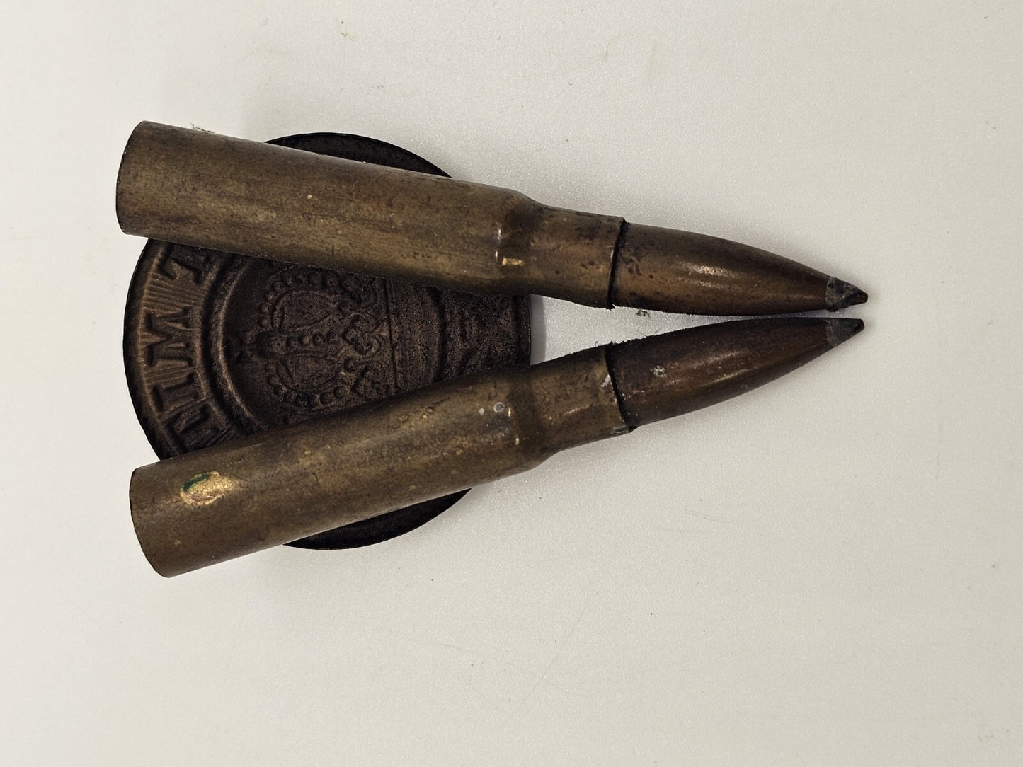 Ww1 Gott Mit Uns Trench Art German Belt Buckle With Pair Of Shells 3 Inch