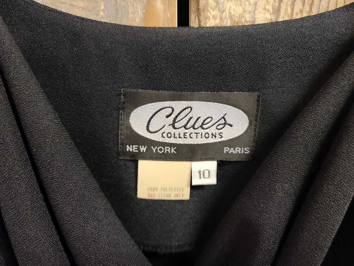Clues Collection New York Paris Black Formal Evening Gown Dress
