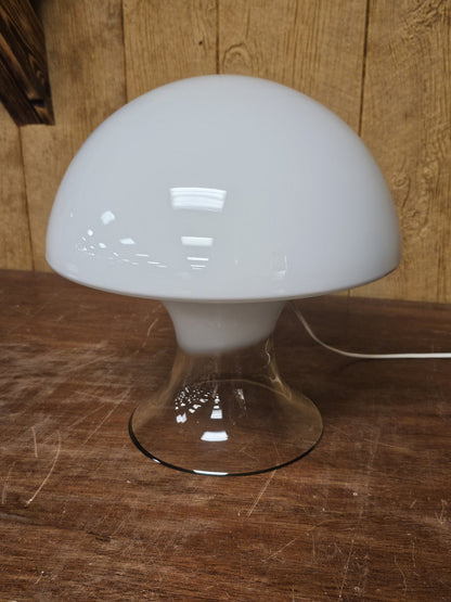 MCM Postmodern Italian Murano Glass Mushroom Table Lamp Gino Vistosi 14.5" Tall