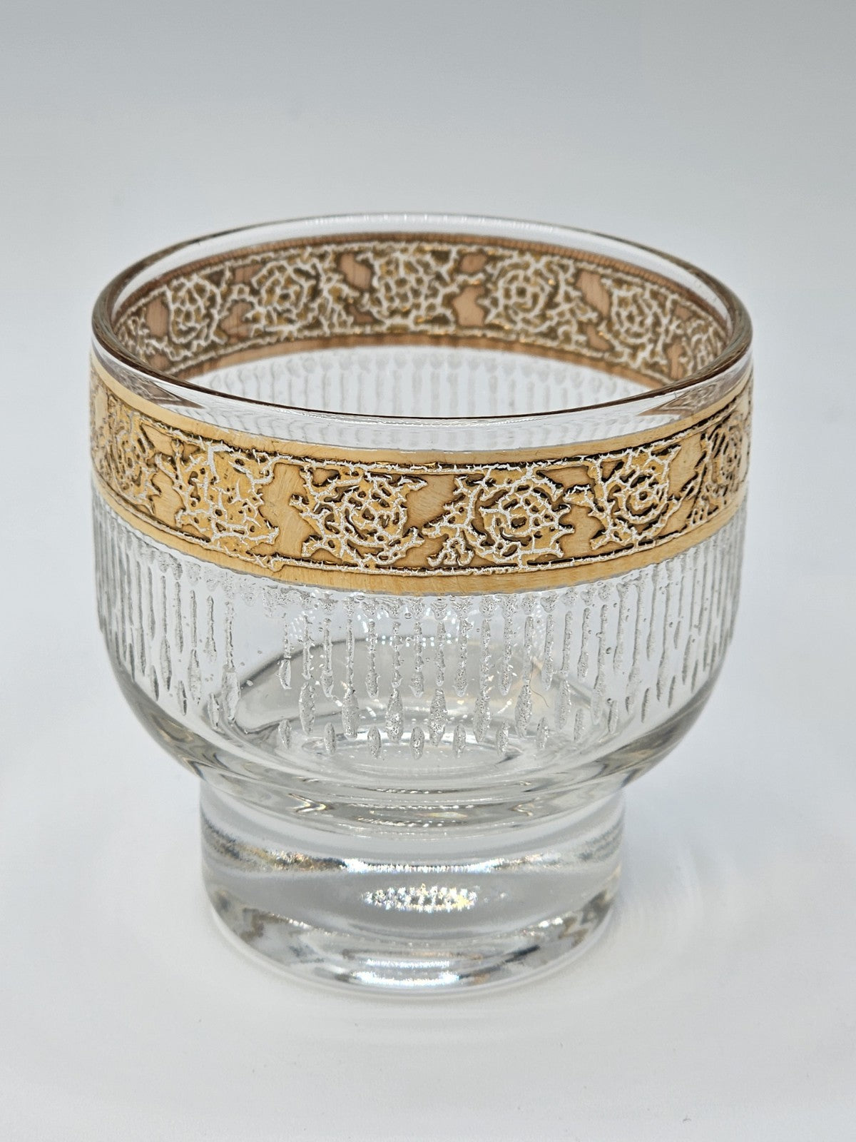 Vtg MCM Culver Gold Rim Tyrol Hollywood Regency Cocktail Pitcher & Glasses