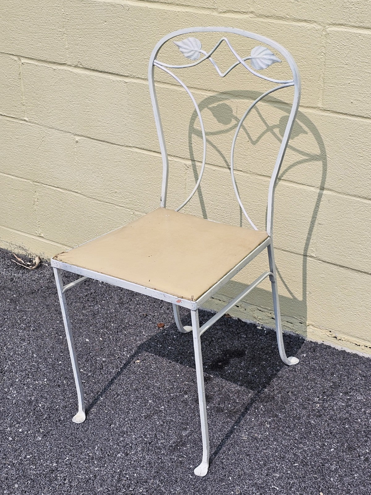 MCM Wrought Iron Salterini? Style Garden Patio Table & 4 Chairs