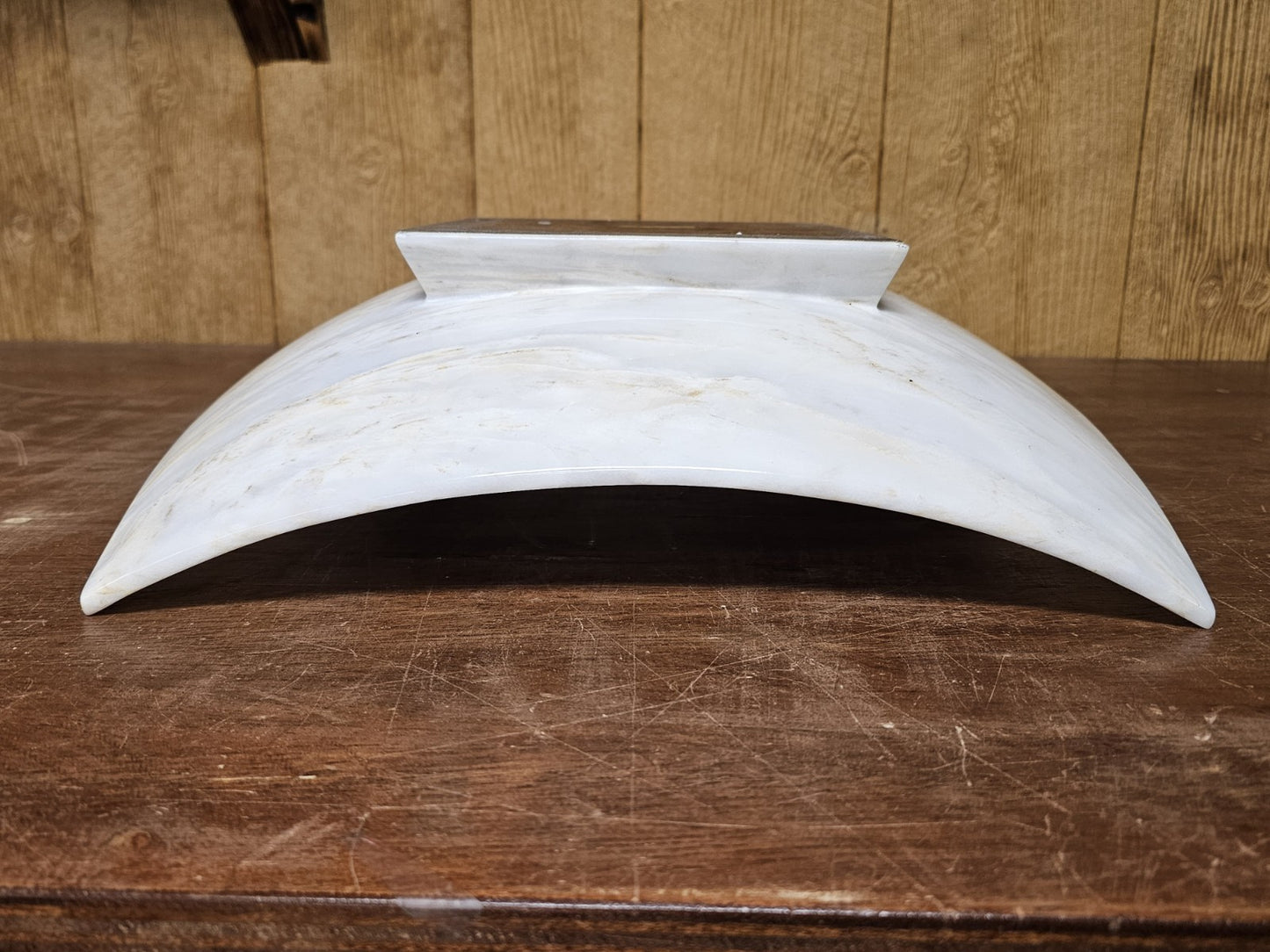 Post Modern Maitland-Smith Large Carved Marble? Centerpiece Dish Bowl