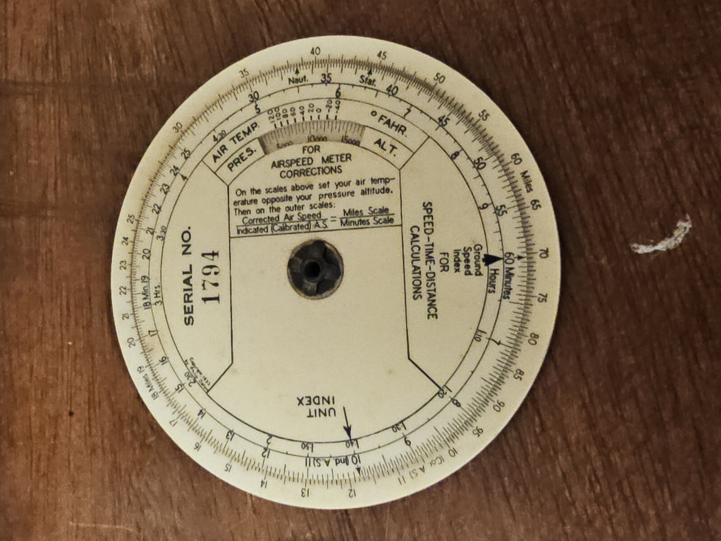 Vtg American Airlines Air Navigation True Air Speed Computer Slide-Rule Set Of 3
