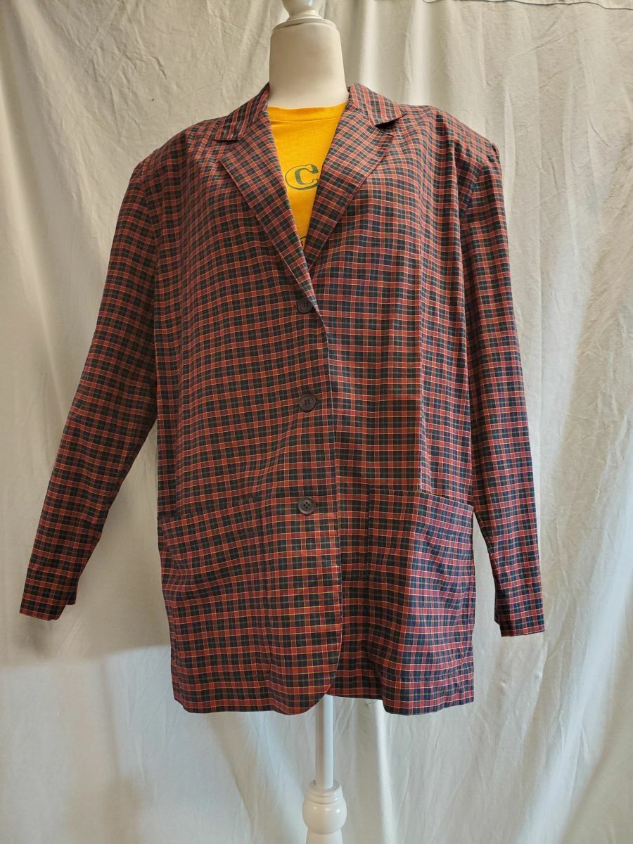 Vintage Talbots 1970s - 1980s Plaid Blazer Jacket Women's