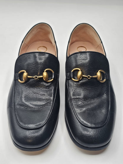 Gucci Horsebit Leather Loafers Mules With Crystals Size 36.5 Gently Used 