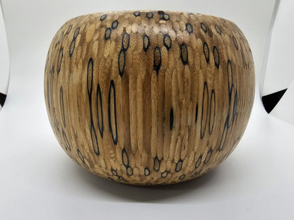 Hand-Turned Carved Bowl Handmade Unique Wood Compressed Pencils? Matches?