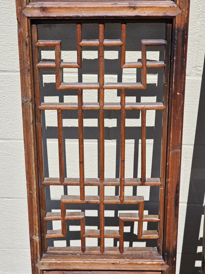 Antique 18th-19th Century Oriental Chinese Shutters Hanging Display Shelves