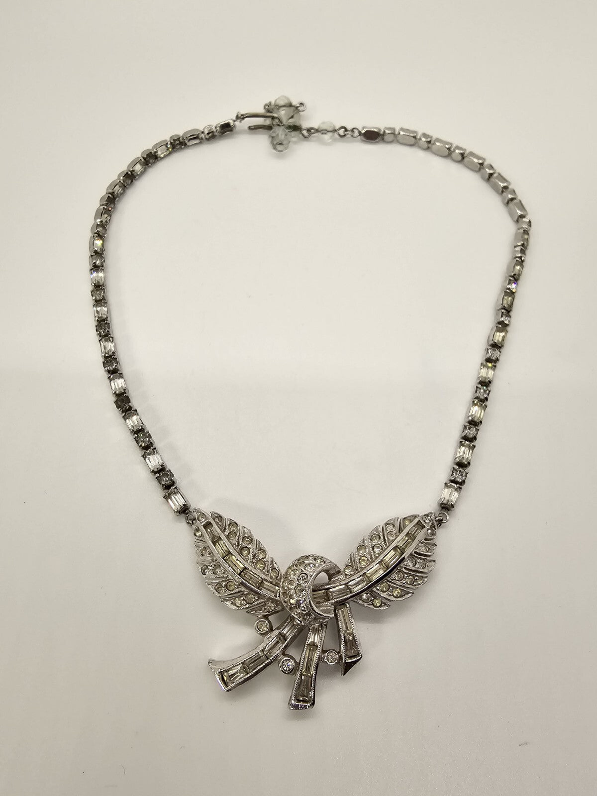 Vintage Sparkly Rhinestone Statement Necklace Choker 16 Inch