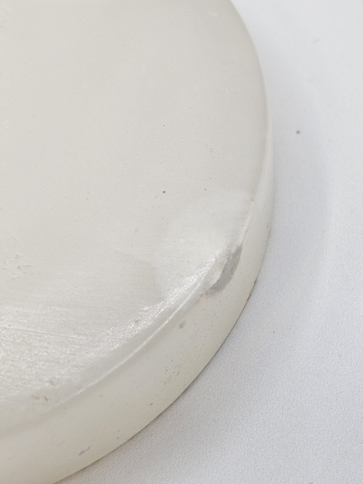 Vintage Italian White Opaline Round Cigarette Trinket Box & 4 Ashtray Coasters