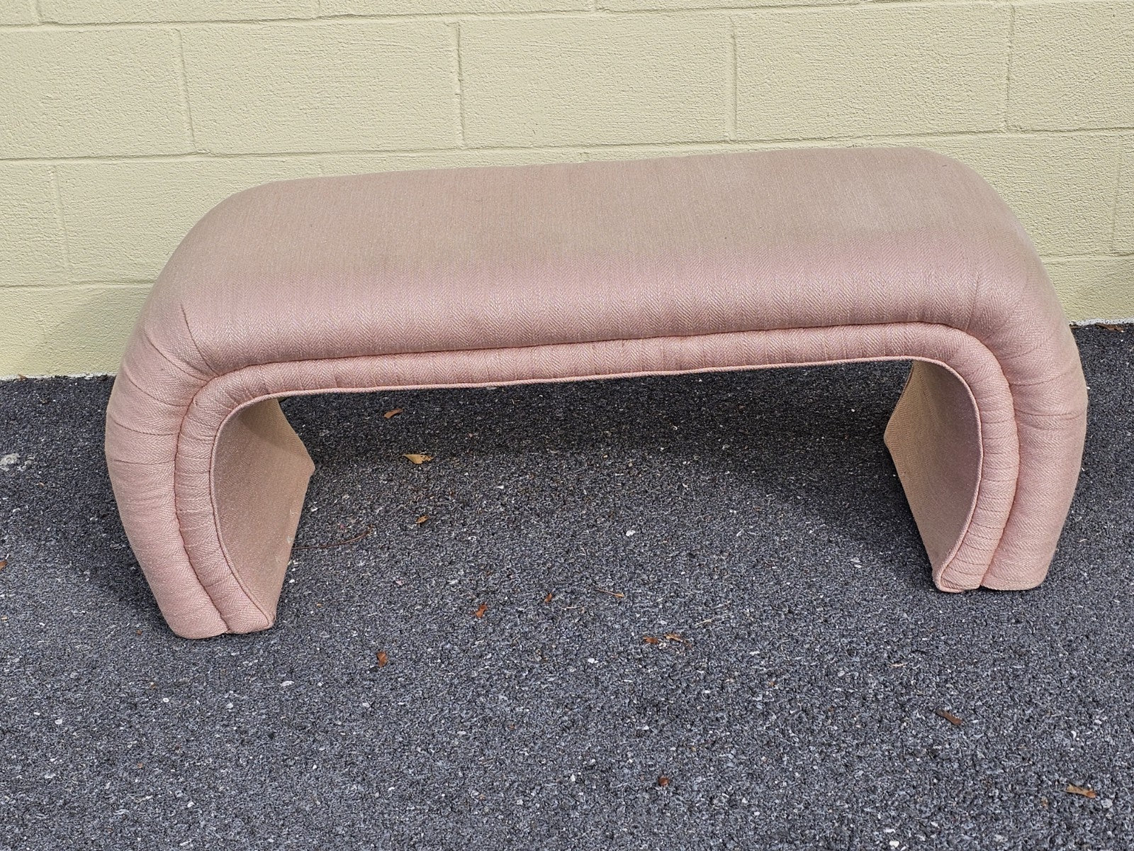Vtg Post Modern Waterfall Bench By O'Neil? Designer Furniture Soft Pink