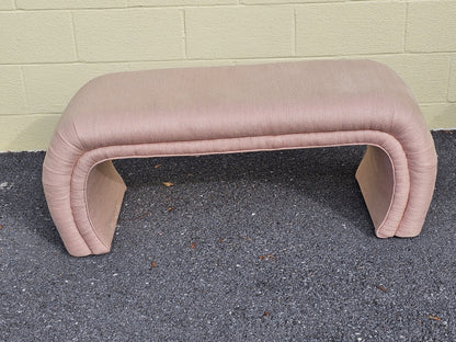 Vtg Post Modern Waterfall Bench By O'Neil? Designer Furniture Soft Pink