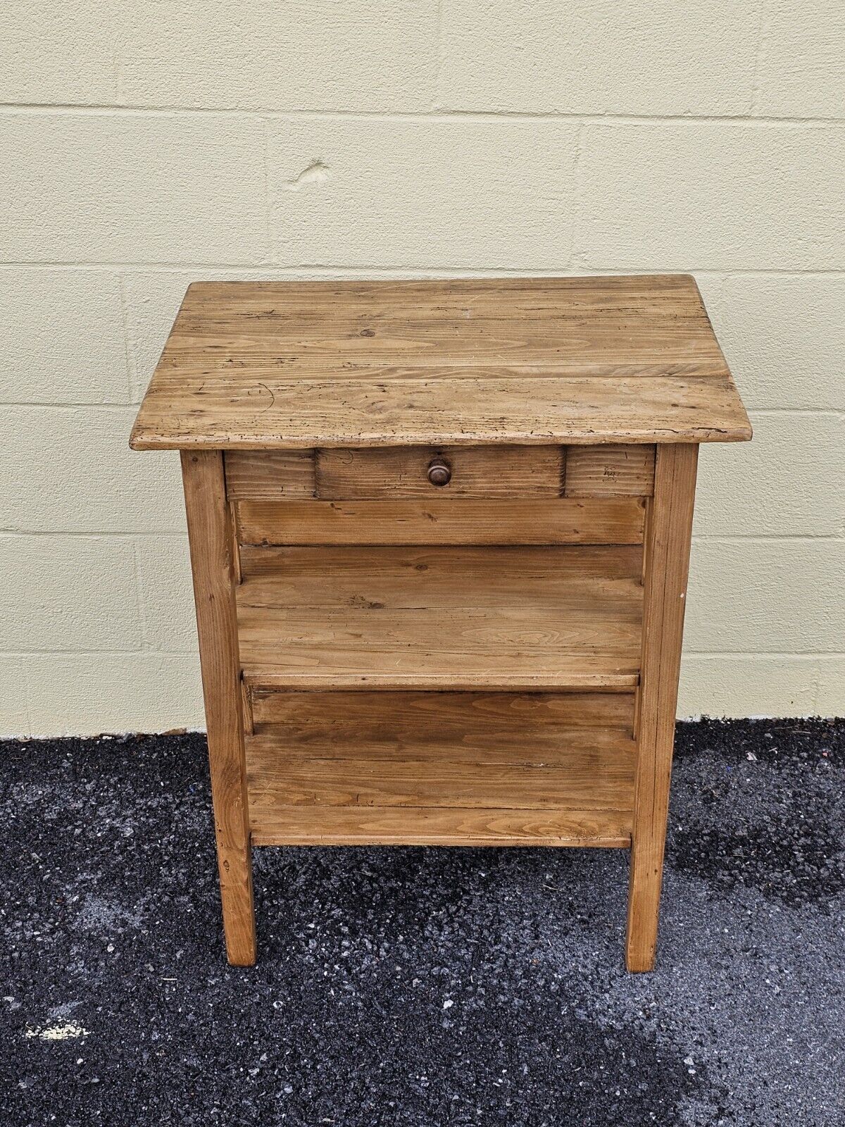 Reproduction Wormy Pine Side Table Accent Night Stand By Great British Pine Mine